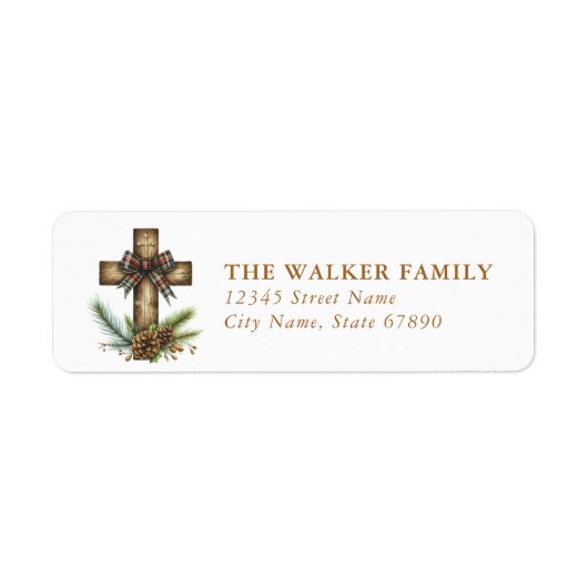 Christmas Cross Return Address Labels (Vorne)