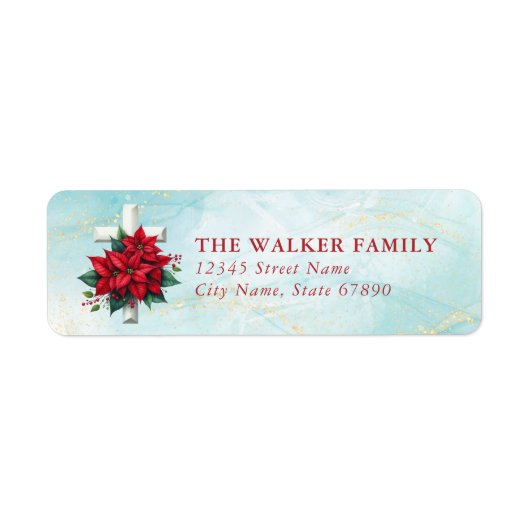 Christmas Cross Return Address Labels (Vorne)