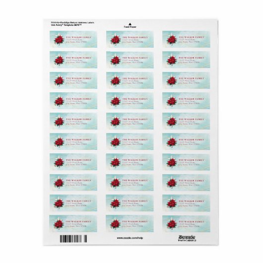Christmas Cross Return Address Labels