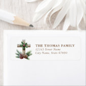 Christmas Cross Return Address Labels (Insitu)