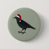 Christmas Crow Button (Vorderseite)
