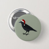 Christmas Crow Button (Vorne & Hinten)
