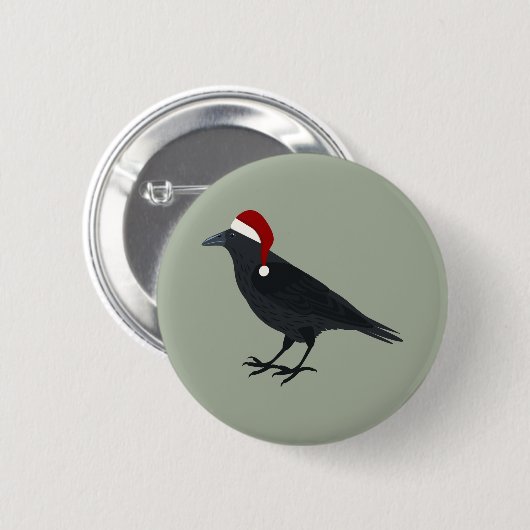Christmas Crow Button (Vorne & Hinten)
