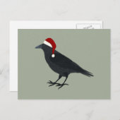 Christmas Crow Feiertagspostkarte (Vorne/Hinten)