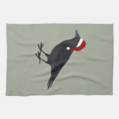 Christmas Crow Geschirrtuch (Horizontal)