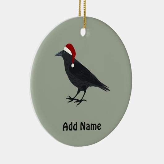 Christmas Crow Keramikornament (Rechts)
