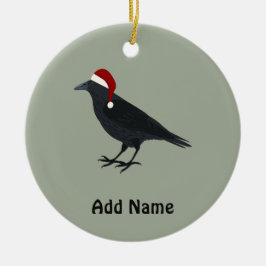 Christmas Crow Keramikornament