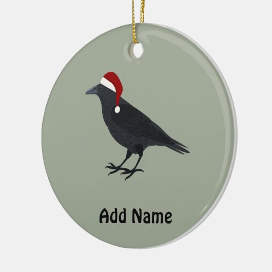 Christmas Crow Keramikornament (Links)