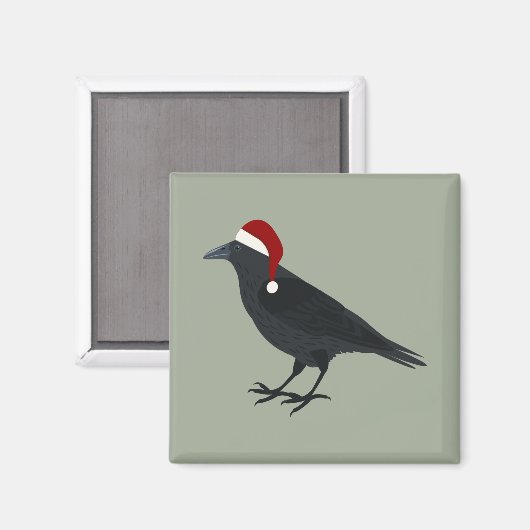 Christmas Crow Magnet (Vorderseite/Rückseite)