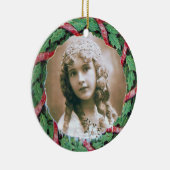 CHRISTMAS CROWN FOTO TEMPLATE , Red Ruby Keramikornament (Rechts)