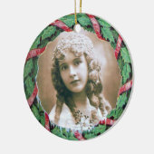 CHRISTMAS CROWN FOTO TEMPLATE , Red Ruby Keramikornament (Links)