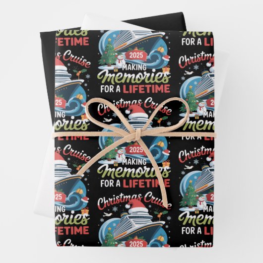 Christmas Cruise 2025 Making Memories for A Life Geschenkpapier Set (Beispiel)