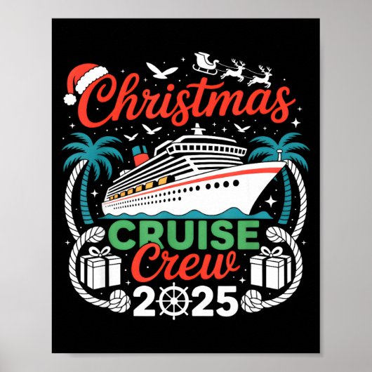 Christmas Cruise Crew 2025 Matching Poster (Vorne)