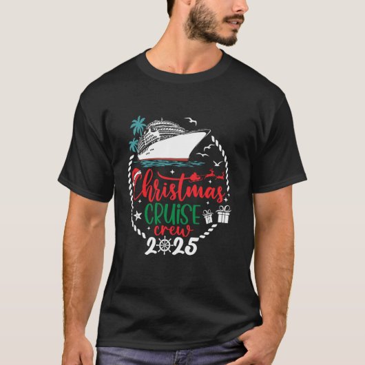 Christmas Cruise Crew 2025 Xmas Family Pajamas Hol T-Shirt (Vorderseite)