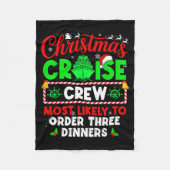 Christmas Cruise Crew Most Likely To Order Three D Fleecedecke (Vorderseite)