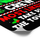 Christmas Cruise Crew Most Likely To Take Cs Towel Poster (Ecke)