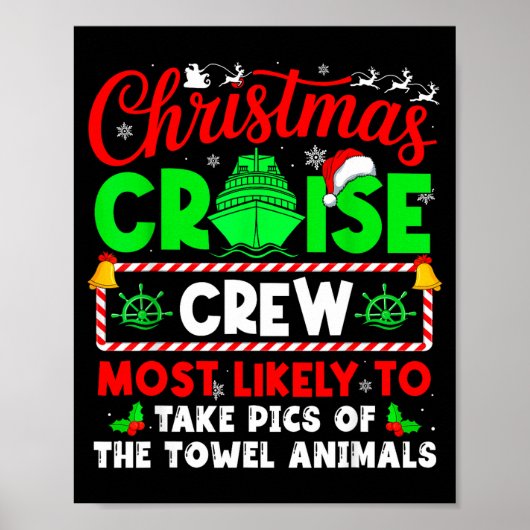 Christmas Cruise Crew Most Likely To Take Cs Towel Poster (Vorne)