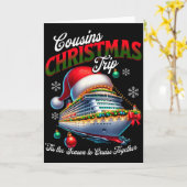 Christmas Cruise Ship Matching Cousins Trip Holida Karte (Gelbe Blume)