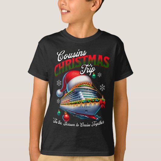 Christmas Cruise Ship Matching Cousins Trip Holida T-Shirt (Vorderseite)