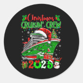 Christmas Cruisin Crew 2025 Matching Family Cruise Runder Aufkleber (Vorderseite)
