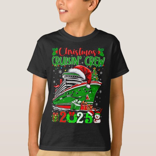 Christmas Cruisin Crew 2025 Matching Family Cruise T-Shirt (Vorderseite)