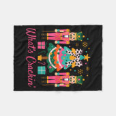 Christmas Crushing It Nutcracker - Funny Retro Ugl Fleecedecke (Vorderseite (Horizontal))