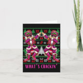 Christmas Crushing It Nutcracker - Funny Retro Ugl Karte (Vorderseite)