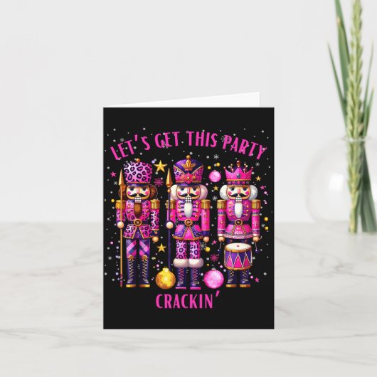 Christmas Crushing It Nutcracker - Funny Retro Ugl Karte (Vorderseite)