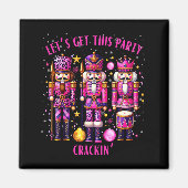 Christmas Crushing It Nutcracker - Funny Retro Ugl Magnet (Vorne)