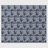 Christmas Crystal Snowflake Ornament Geschenkpapier (Flach)