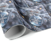 Christmas Crystal Snowflake Ornament Geschenkpapier (Rolleneckpunkt)