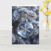 Christmas Crystal Snowflake Ornament Karte (Gelbe Blume)