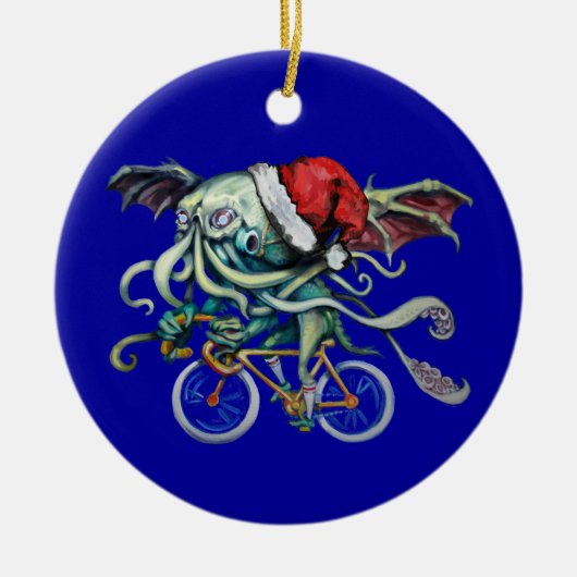 Christmas Cthulhu Keramikornament (Vorne)