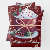 Christmas Cup of Hot Chocolate | Red Geschenkpapier Set (Beispiel)
