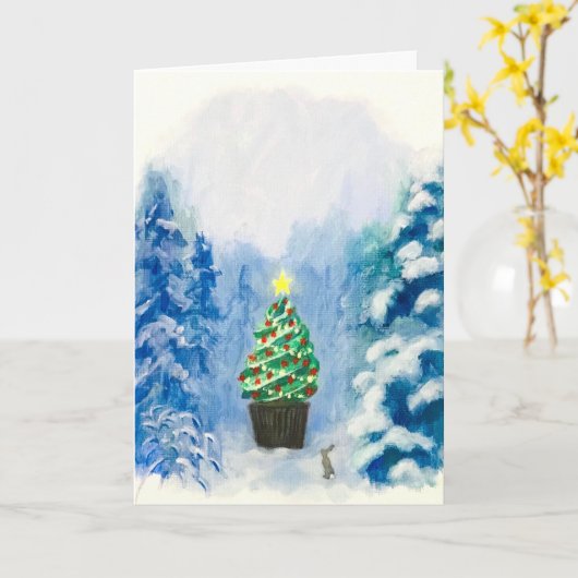 Christmas Cupcake #1 Karte (Gelbe Blume)