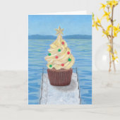 Christmas Cupcake #4 Karte (Gelbe Blume)