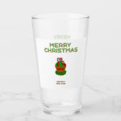 Christmas Cupcake Glass Tumbler (Vorderseite)