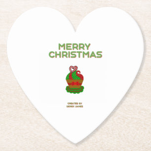 Christmas Cupcake Heart Paper Untersetzer