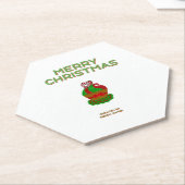 Christmas Cupcake Hexagon Paper Untersetzer (angewinkelt)