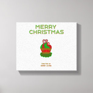 Christmas-Cupcake-Leinwand Leinwanddruck