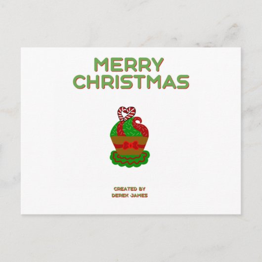 Christmas Cupcake Postkarte (Vorderseite)