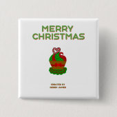 Christmas Cupcake Square Button (Vorderseite)