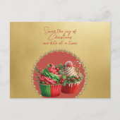 Christmas Cupcakes Savor the Joy Postkarte (Vorderseite)