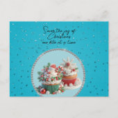 Christmas Cupcakes Savor the Joy Postkarte (Vorderseite)