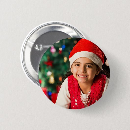 CHRISTMAS CUSTOM PHOTO BUTTON (Vorne & Hinten)