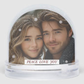 Christmas Custom Photos Snowflakes Schneekugeln (Rückseite)