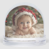 Christmas Custom Photos Snowflakes Snow Globe Schneekugeln (Rückseite)