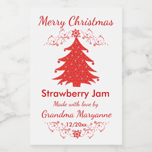 Christmas Custom Zuhause Canning Lebensmitteletikett (Einzelnes Label)