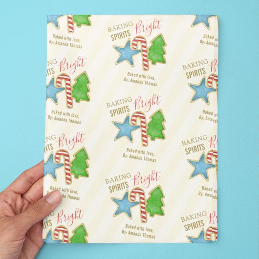 Christmas Cute Colorful Whimsical Cookie Cutouts Geschenkpapier