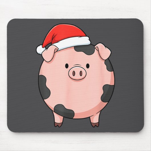 Christmas Cute G Round Nk G Holiday Art Mousepad (Vorne)